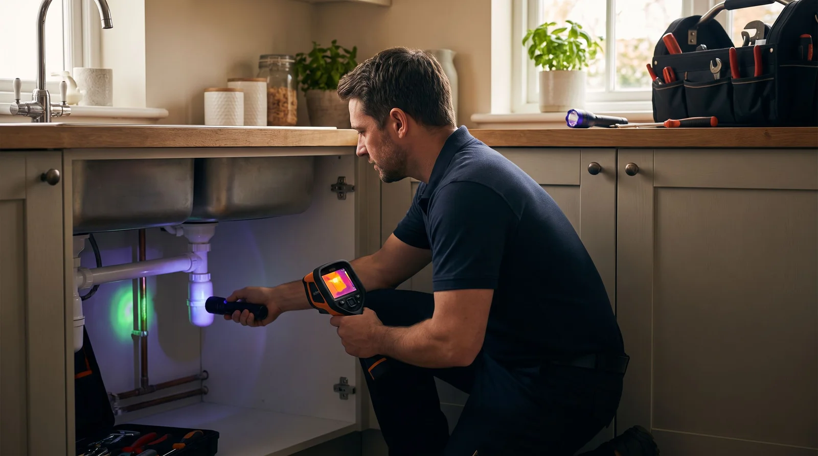 Otkrivanje skrivenog curenja: kada se koristi UV boja, a kada termalna kamera